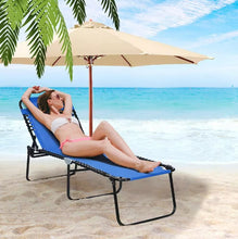 Load image into Gallery viewer, Auction Deal -Foldable Outdoor Pool Leisure Metal Chair with Adjustable Backrest