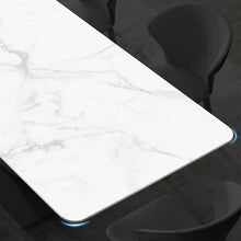 Load image into Gallery viewer, Modern Minimalist Dining Table with Crescent Base - Seats Up to 8 People, Suitable for Restaurant