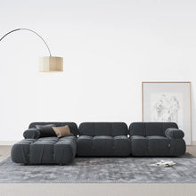 Charger l'image dans la galerie, Modern Velvet Sectional Sofa with Convertible Chaise - Suitable for Living Room and Showroom