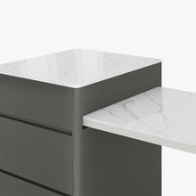 Charger l'image dans la galerie, Modern Minimalist Extendable Kitchen Island with Storage Cabinet - Seats Up to 6 People