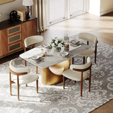 Load image into Gallery viewer, Expandable Modern Rectangular Dining Table with U-Shaped Base - Suitable for Dining Rooms
