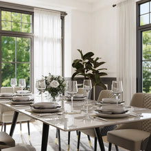 Load image into Gallery viewer, Modern Minimalist Extendable Dining Table - Seats Up to 10 People, Suitable for Restaurant