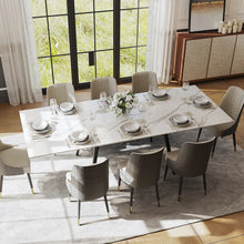 Load image into Gallery viewer, Modern Minimalist Extendable Dining Table - Seats Up to 10 People, Suitable for Restaurant
