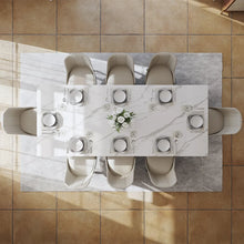 Load image into Gallery viewer, Modern Minimalist Extendable Dining Table - Seats Up to 10 People, Suitable for Restaurant