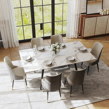 Load image into Gallery viewer, Modern Minimalist Extendable Dining Table - Seats Up to 10 People, Suitable for Restaurant