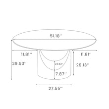 Load image into Gallery viewer, Modern Minimalist Round Dining Table with U-Shaped Base - Seats Up to 6 People, Suitable for Restaurant and Hotel
