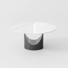 Load image into Gallery viewer, Modern Minimalist Round Dining Table with U-Shaped Base - Seats Up to 6 People, Suitable for Restaurant and Hotel