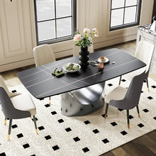 Load image into Gallery viewer, Expandable Modern Rectangular Dining Table with U-Shaped Base - Suitable for Dining Rooms