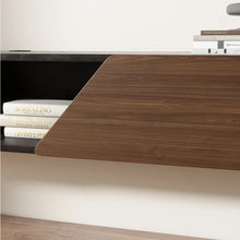 Load image into Gallery viewer, Mid-Century Vintage Floating TV Stand with Built-in 2 Doors and Open Storage Cabinet - Suitable for Living Room