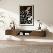 Load image into Gallery viewer, Mid-Century Vintage Floating TV Stand with Built-in 2 Doors and Open Storage Cabinet - Suitable for Living Room