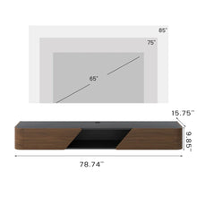 Load image into Gallery viewer, Mid-Century Vintage Floating TV Stand with Built-in 2 Doors and Open Storage Cabinet - Suitable for Living Room