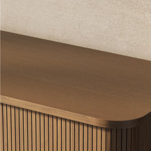 Load image into Gallery viewer, Mid-Century Vintage Wicker TV Stand with 2 Sliding Doors and 2 Drawers - Suitable for Living Room