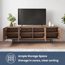 Load image into Gallery viewer, Modern Minimalist TV Stand Floor Cabinet with 4 Doors and Double Shelves - Suitable for Living Room