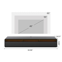 Load image into Gallery viewer, Modern Minimalist Black Floating TV Stand Entertainment Center with Three Drawers - Suitable for Living Room