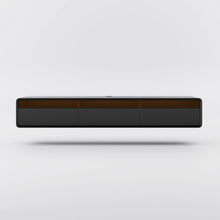 Load image into Gallery viewer, Modern Minimalist Black Floating TV Stand Entertainment Center with Three Drawers - Suitable for Living Room