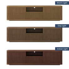 Load image into Gallery viewer, Mid-Century Modern TV Stand with 2 Doors and Open DVD Storage - Suitable for Living Room