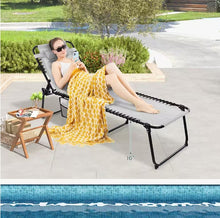 Load image into Gallery viewer, Auction Deal -Foldable Outdoor Pool Leisure Metal Chair with Adjustable Backrest