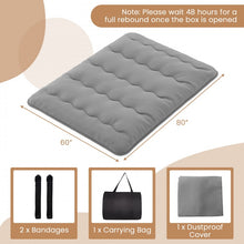 Load image into Gallery viewer, Gray Portable Folding Futon Mattress with Carrying Bag