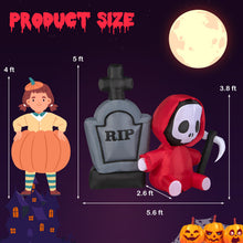 Load image into Gallery viewer, Halloween Inflatable Ghost Tombstone - Suitable for Halloween Party Decorations