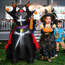 Load image into Gallery viewer, Halloween Inflatable Vampire Cat with Built-in LED Lights - Suitable for Halloween Parties