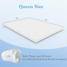 Load image into Gallery viewer, White Cooling Gel Memory Foam Mattress Topper