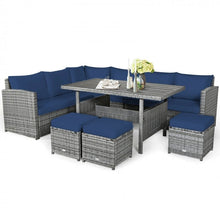 Load image into Gallery viewer, 7-Piece Modern Outdoor Wicker Sofa Set with Coffee Table