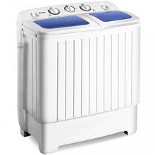 Charger l'image dans la galerie, 20 lb Capacity White Compact Dual-Tub Washing Machine for Home Use