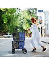 Charger l'image dans la galerie, 4-in-1 Double Pet Stroller W/ Detachable Carrier Travel Carriage