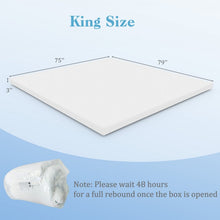 Load image into Gallery viewer, White Cooling Gel Memory Foam Mattress Topper