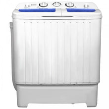 Charger l'image dans la galerie, 20 lb Capacity White Compact Dual-Tub Washing Machine for Home Use