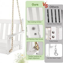 Load image into Gallery viewer, Patio Garden White 2-Person Rocking Chair Porch Swing with Cup Holders