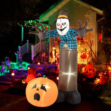 Load image into Gallery viewer, Halloween Inflatable Scarecrow Pumpkin Ghost with Built-in LED Lights - Suitable for Halloween Party Decorations