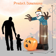 Load image into Gallery viewer, Halloween Inflatable Scarecrow Pumpkin Ghost with Built-in LED Lights - Suitable for Halloween Party Decorations