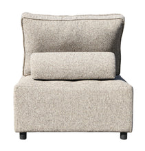 Load image into Gallery viewer, Outdoor Modular Sofa, with Aluminum Structure, Support Cushion and Back Cushion Cover-Removable, Fade-resistant, Waterproof Sofa Cover Included,Light Brown(The rate : Based on a single piece )