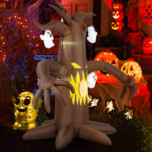 Load image into Gallery viewer, Halloween Inflatable Scary Tree with 5 LED Lights - Suitable for Halloween Decorations, Parties, and Holiday