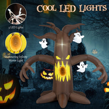Load image into Gallery viewer, Halloween Inflatable Scary Tree with 5 LED Lights - Suitable for Halloween Decorations, Parties, and Holiday