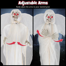 Load image into Gallery viewer, Halloween Sound-Activated Standing Haunting Angel with Glowing Eyes and Moving Wings - Suitable for Haunted Houses and Halloween Decorations