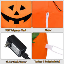 Load image into Gallery viewer, Halloween Inflatable Pumpkin 3-Piece Set with Built-in LED Lights and Waterproof Fan - Suitable for Halloween Decorations, Haunted Houses, and Parties