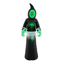 Load image into Gallery viewer, Halloween Inflatable Ghost with Built-in Green LED Lights - Suitable for Halloween Decorations and Scary Parties