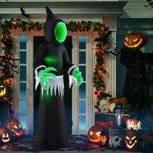 Load image into Gallery viewer, Halloween Inflatable Ghost with Built-in Green LED Lights - Suitable for Halloween Decorations and Scary Parties