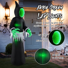 Load image into Gallery viewer, Halloween Inflatable Ghost with Built-in Green LED Lights - Suitable for Halloween Decorations and Scary Parties