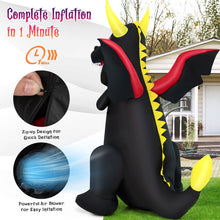 Load image into Gallery viewer, Halloween Inflatable Fire Dragon with LED Lights - Suitable for Halloween Decorations and Scary Parties