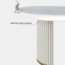 Charger l'image dans la galerie, Modern Minimalist High-Quality Oval White Dining Table - Suitable for Restaurant