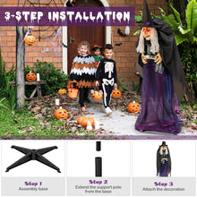 Load image into Gallery viewer, Halloween Giant Electronic Witch with Built-in LED Lights - Suitable for Pranks and Halloween Decorations