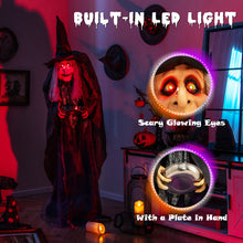 Load image into Gallery viewer, Halloween Giant Electronic Witch with Built-in LED Lights - Suitable for Pranks and Halloween Decorations