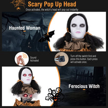 Load image into Gallery viewer, Halloween Electronic Animated Haunting Woman with Pop-up Head - Suitable for Halloween Decorations and Haunted House Parties