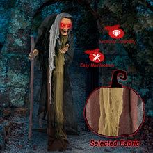 Load image into Gallery viewer, Halloween Electronic Life-Size Witch with Built-in Sensor and Scary Phrases - Suitable for Halloween Decorations and Haunted Houses