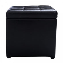 Load image into Gallery viewer, Modern Leather Padded Storage Seat Shoe Bench