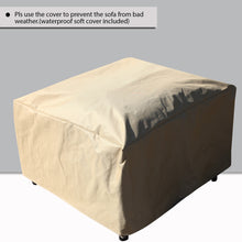 Load image into Gallery viewer, Outdoor Modular Sofa, with Aluminum Structure, Support Cushion and Back Cushion Cover-Removable, Fade-resistant, Waterproof Sofa Cover Included,Light Brown(The rate : Based on a single piece )