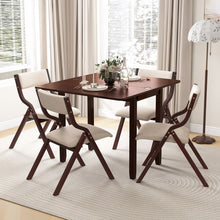 Charger l'image dans la galerie, Mid-Century Expandable Dining Room Table Set with 2 Padded Folding Chairs - Suitable for Restaurant